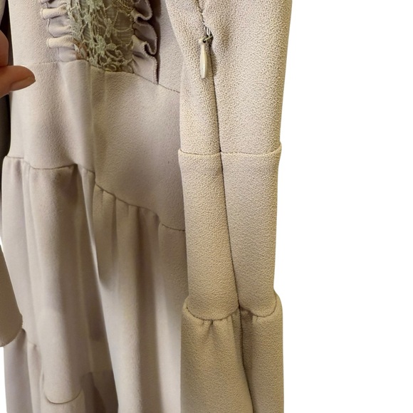 See By Chloe Blush Pink Long Sleeve Dress with Lace sz 38 4/6 - Picture 7 of 16